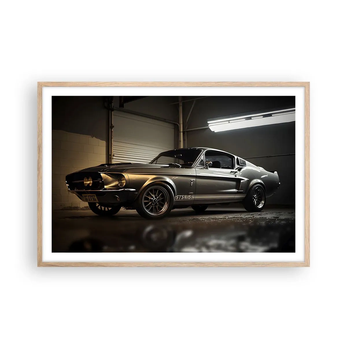 Een poster in een licht eiken lijst - Terug naar het verleden - 91x61 cm