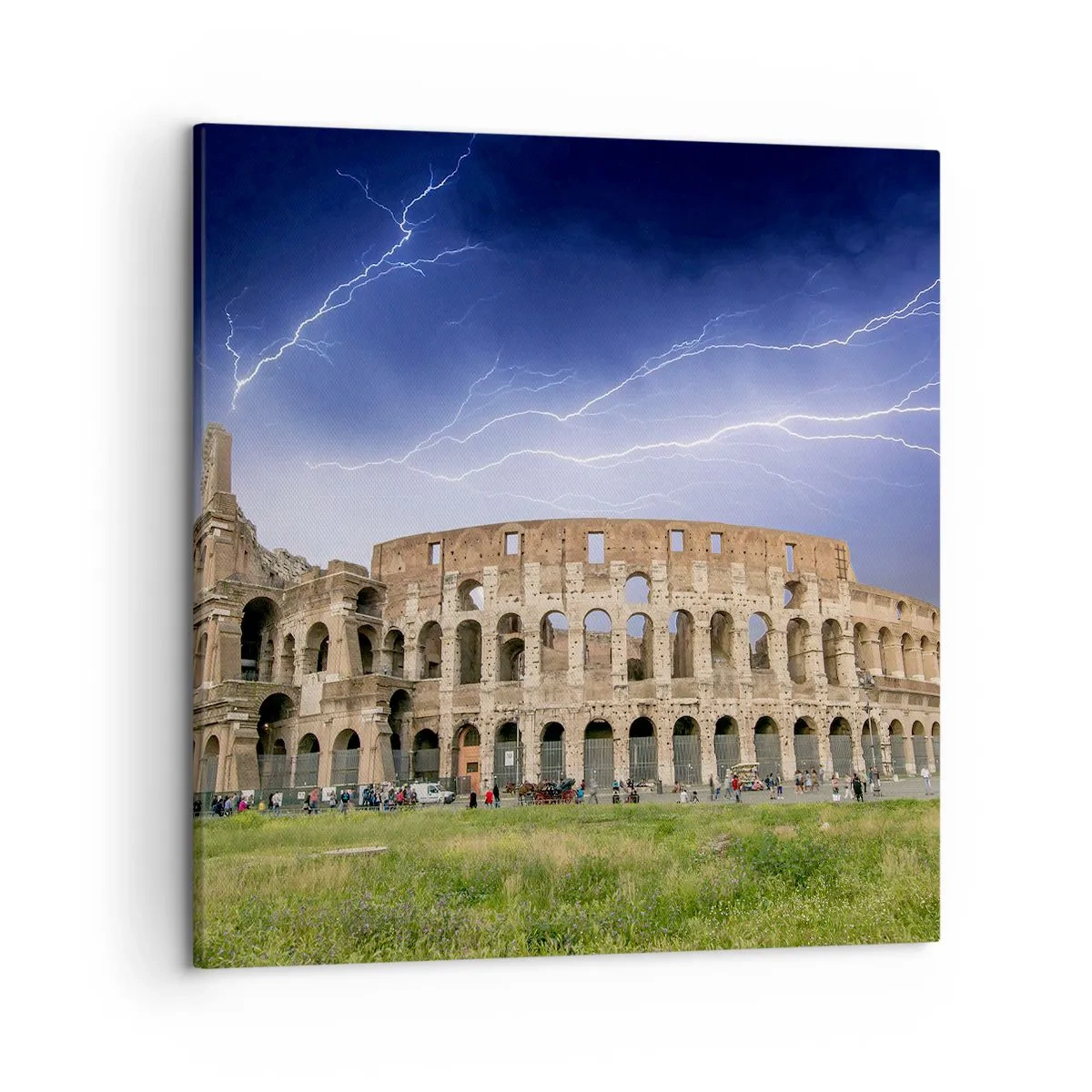 Schilderen op canvas - Strijd Arena - 50x50 cm