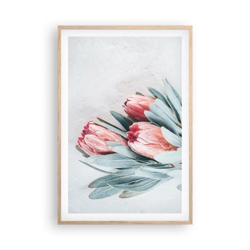 Een poster in een licht eiken lijst - Schaamt zich voor hun eigen schoonheid - 61x91 cm