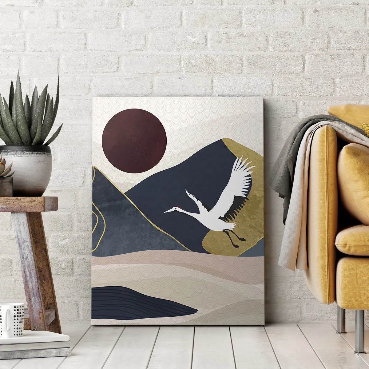 Schilderen op canvas - Het is weer een dag GEGAAN - 55x100 cm