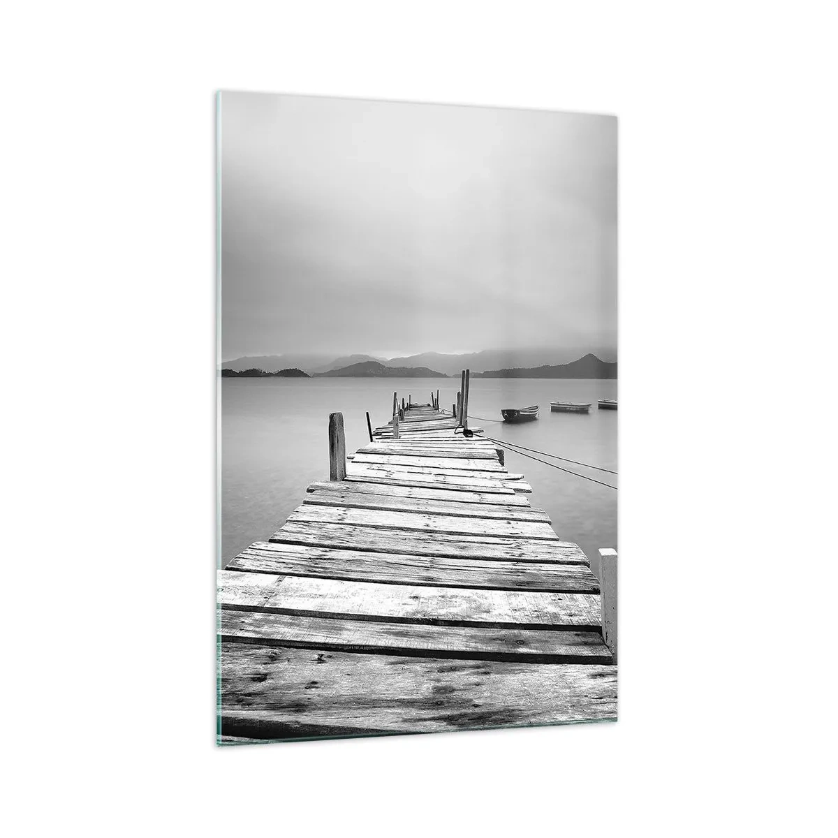 Schilderen op glas - Achter bergen en zeeën - 70x100 cm