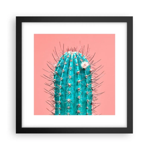 Poster in een zwarte lijst - Kijk gewoon - 30x30 cm