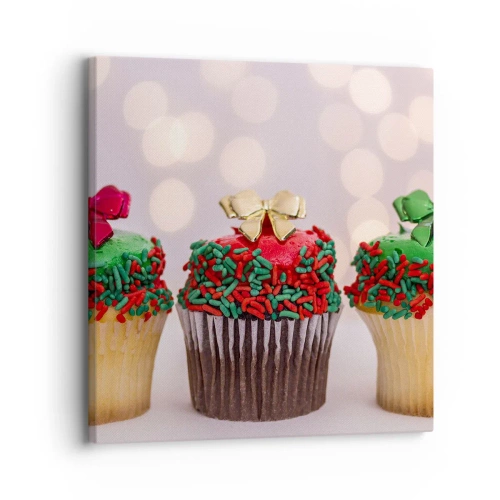 Schilderen op canvas - Snoepjes tot de strik  - 30x30 cm