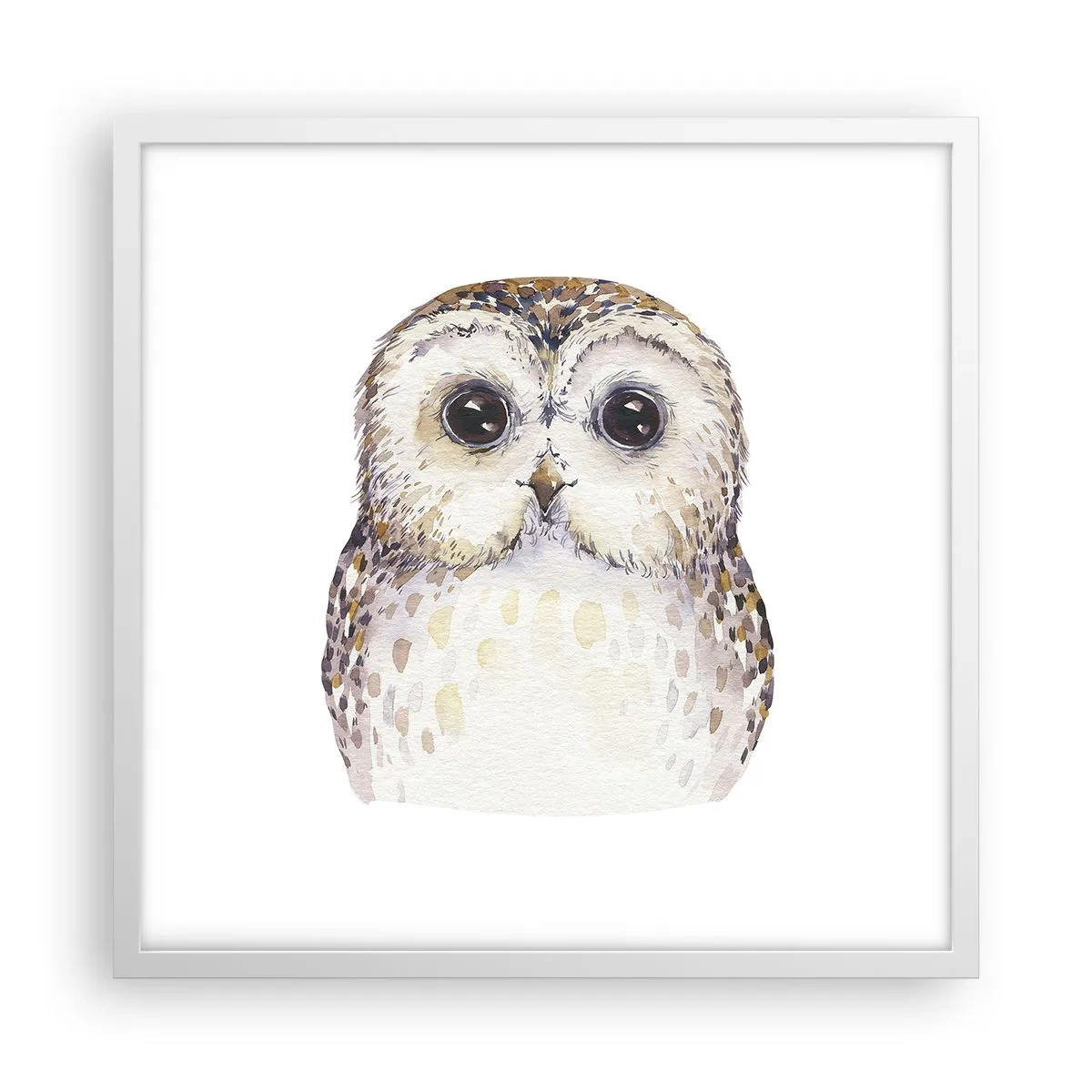 Poster in een witte lijst - Kijk in mijn ogen - 50x50 cm