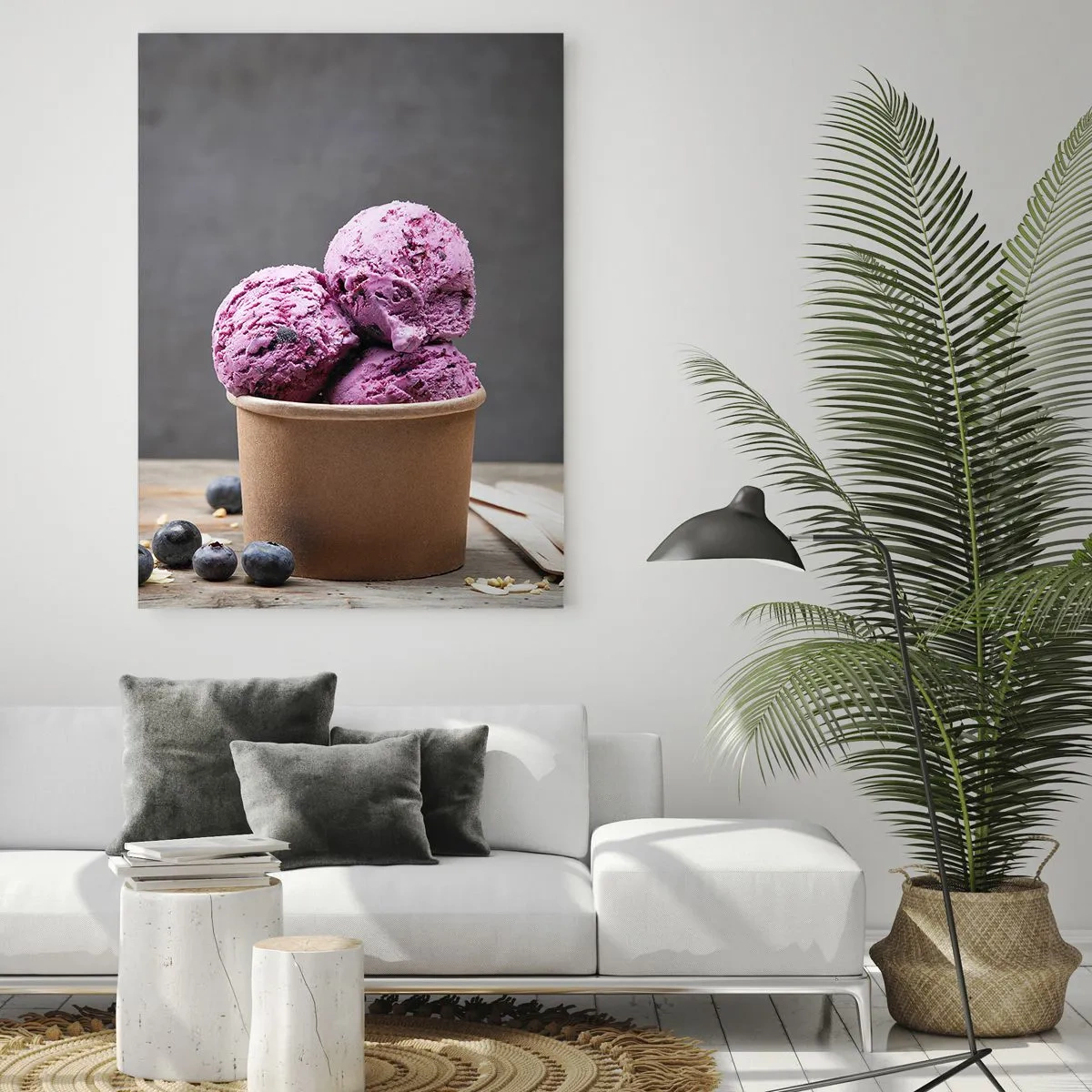 Schilderen op glas - Zoetheid en kou - 50x70 cm