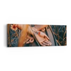 Schilderen op canvas - Verbonden met de natuur - 90x30 cm