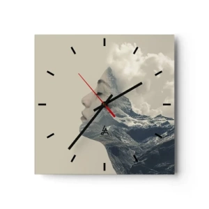 Wandklok - Klok - De schoonheid van de elementen - 30x30 cm