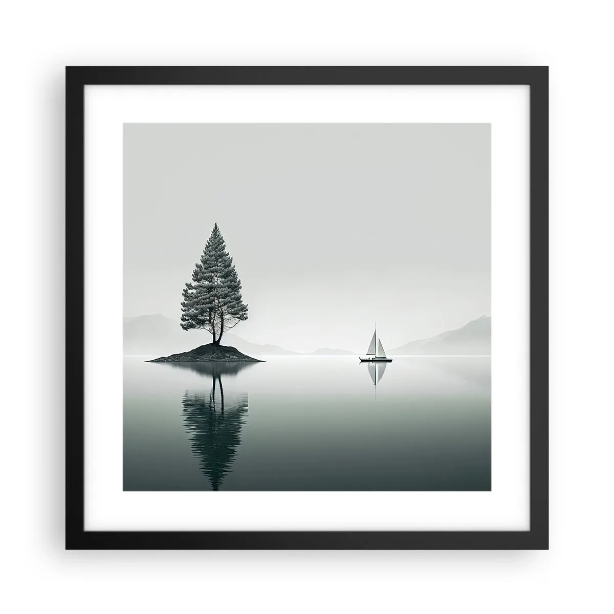 Poster in een zwarte lijst - Droom - 40x40 cm