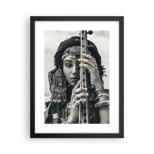 Poster in een zwarte lijst - De muziek van het Oosten zelf - 30x40 cm