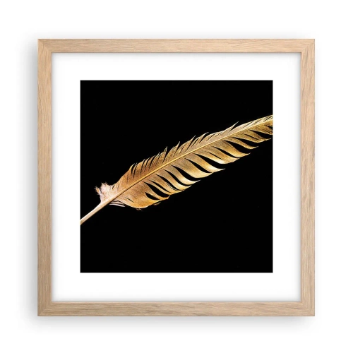 Een poster in een licht eiken lijst - HHij heeft een ongewoon talent voor schrijven… - 30x30 cm