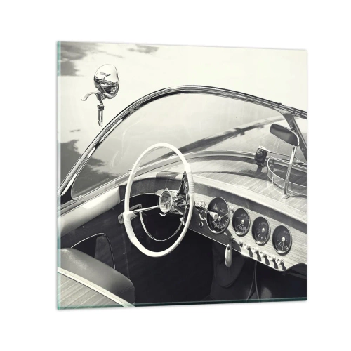 Schilderen op glas - Weer voor de rijken - 50x50 cm