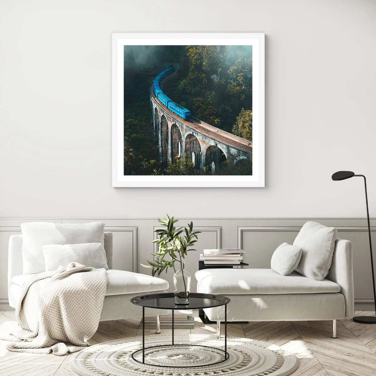 Poster in een witte lijst - Neiging tot natuur - 30x30 cm