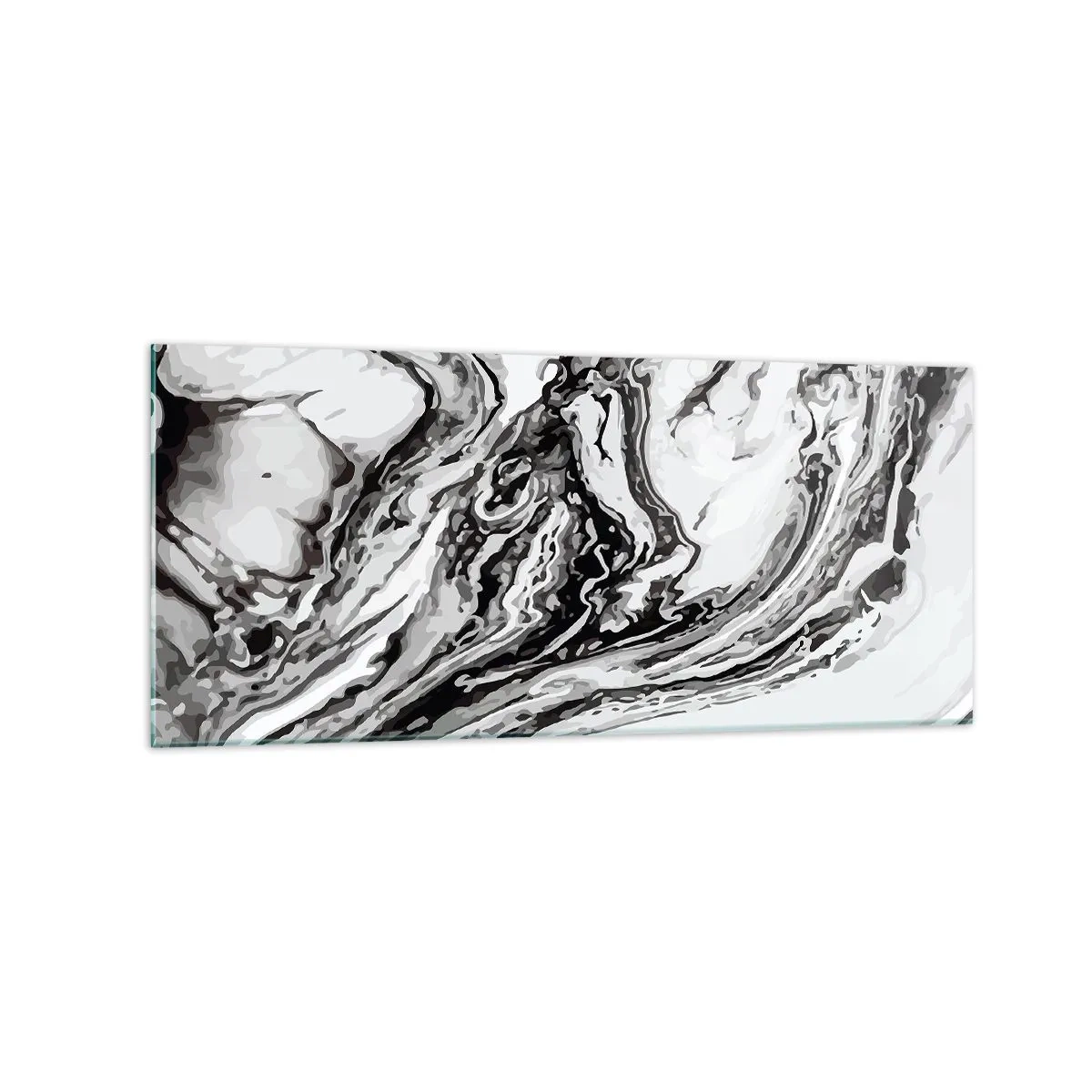 Schilderen op glas - In het begin was er chaos - 120x50 cm