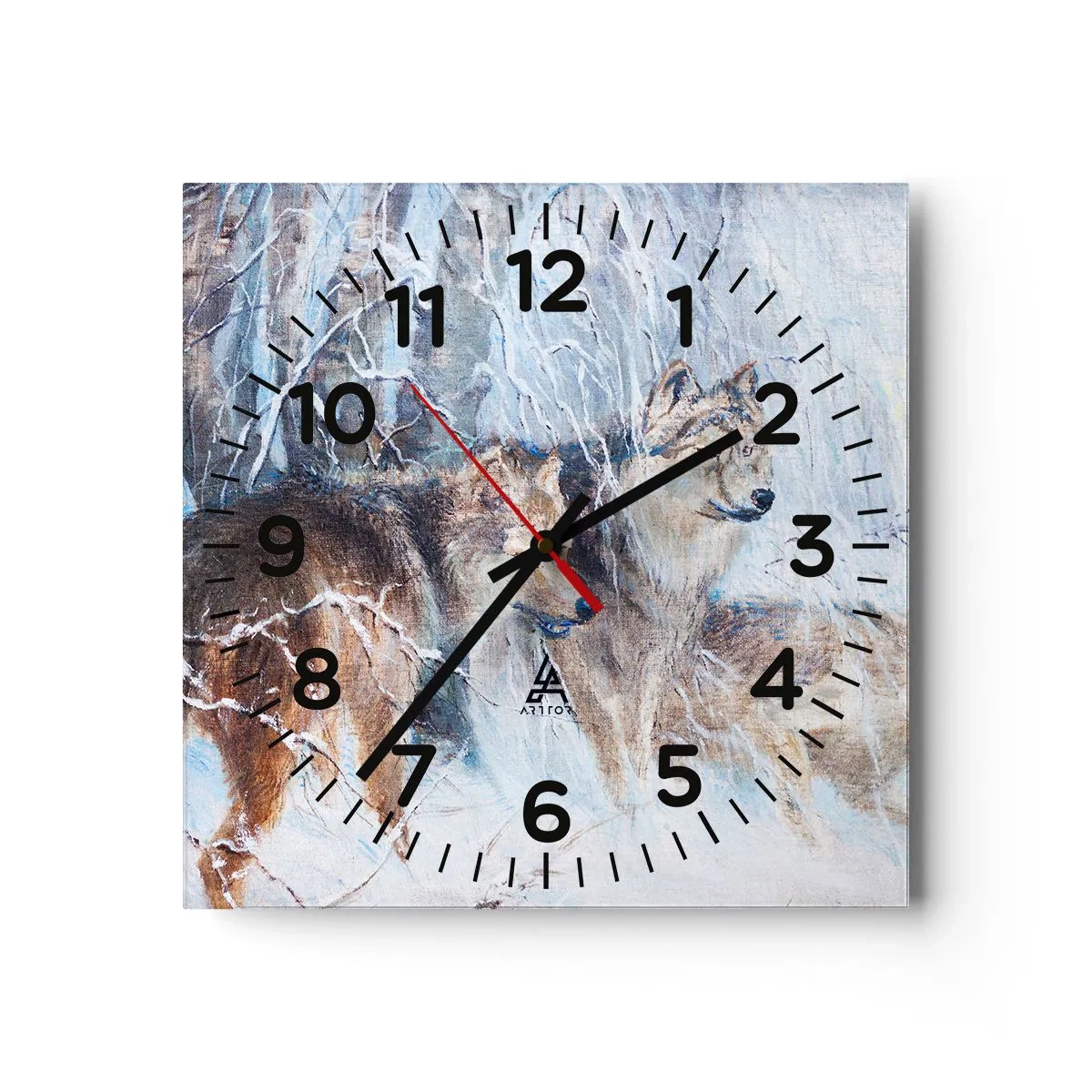 Wandklok - Klok - Aandacht! Hier komt ... - 40x40 cm