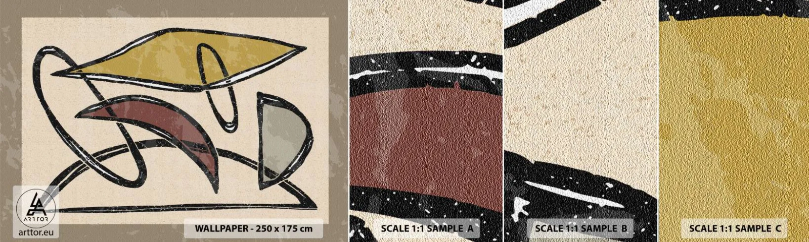 Fotobehang Staaltje Standard Eco - Verticale en horizontale lijnen - Modern, Abstractie, Deel - 100x30 cm