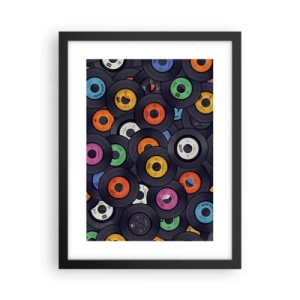 Poster in een zwarte lijst - De kleuren van de klassiekers - 30x40 cm