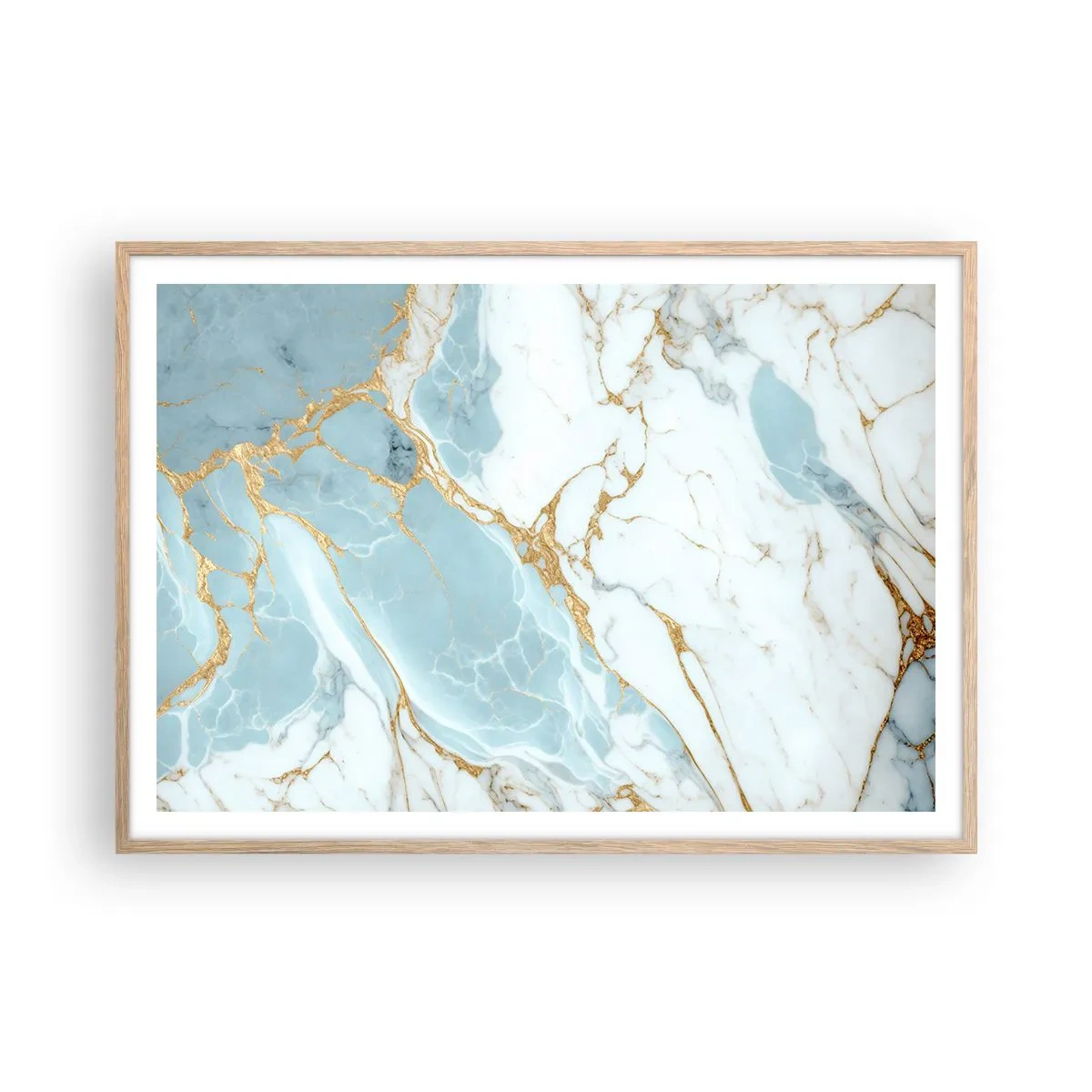 Een poster in een licht eiken lijst - Rijkdom van steen - 100x70 cm