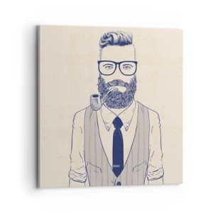 Schilderen op canvas - Vrolijk, mannelijk en modieus - 70x70 cm