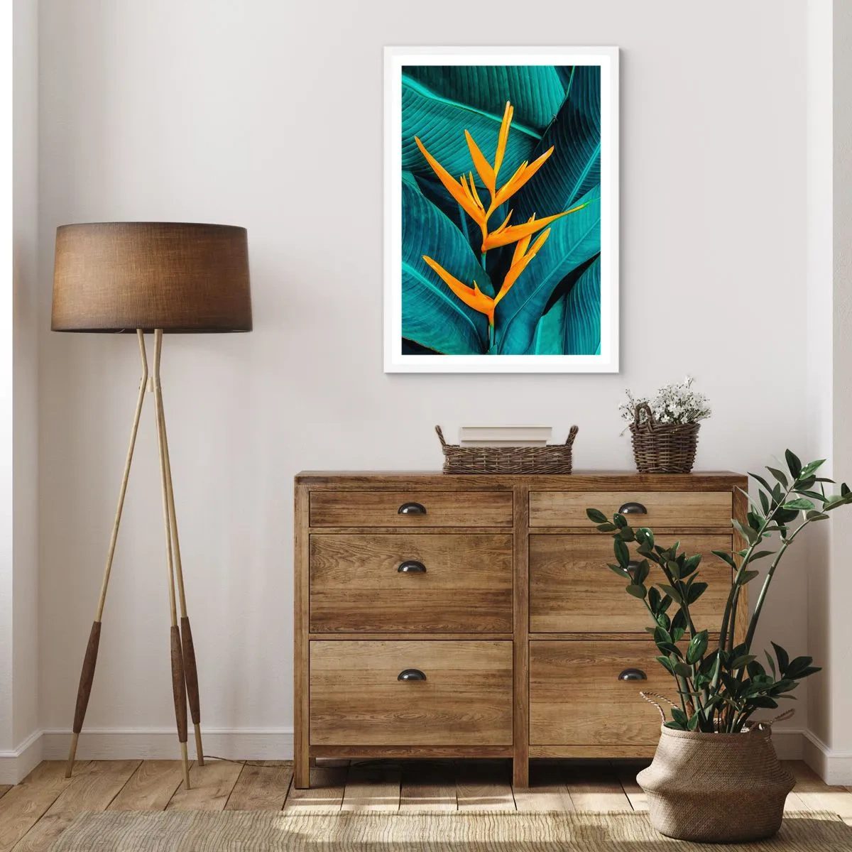 Poster in een witte lijst - Eden bloem - 70x100 cm