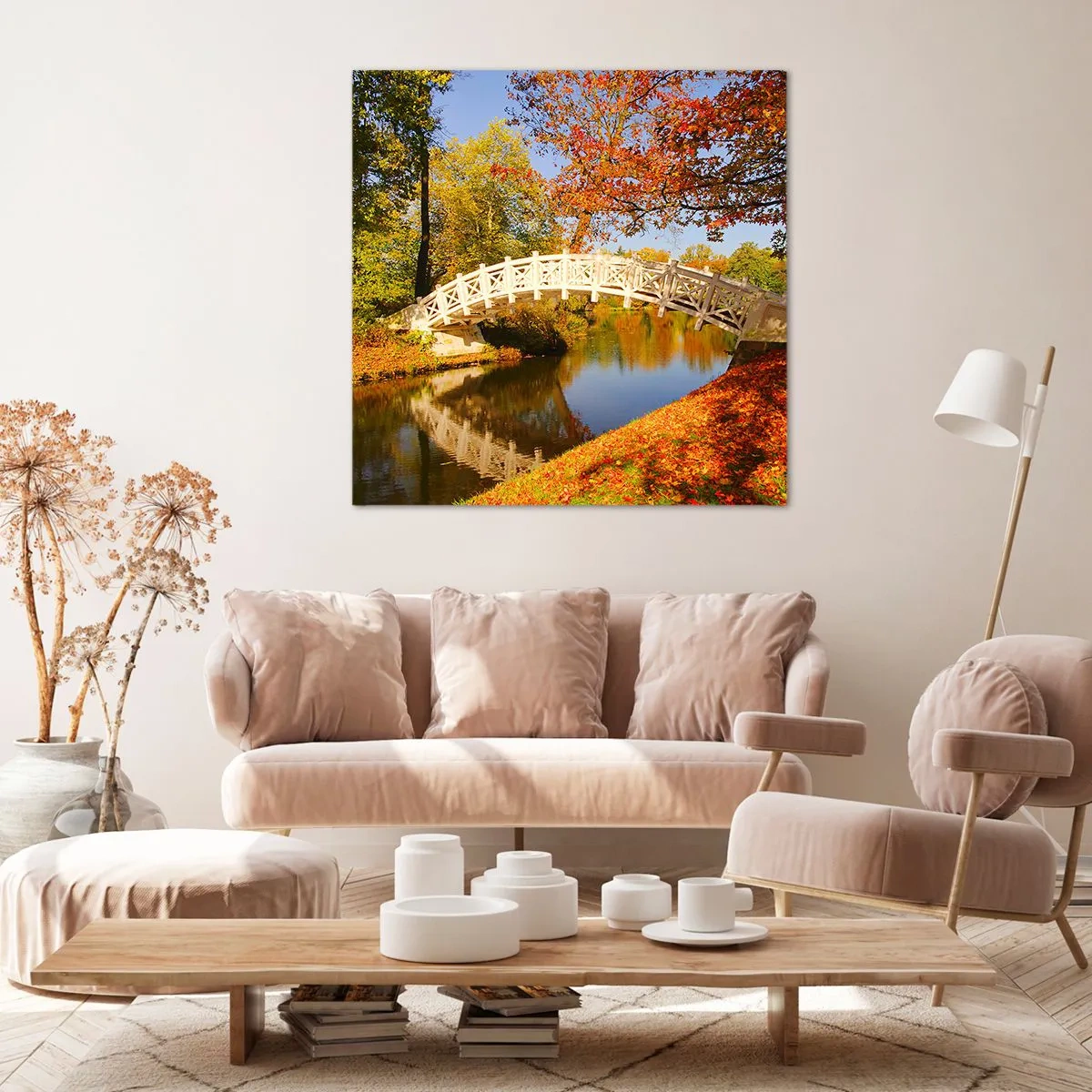 Schilderen op canvas - Op de witte brug der zuchten - 60x60 cm