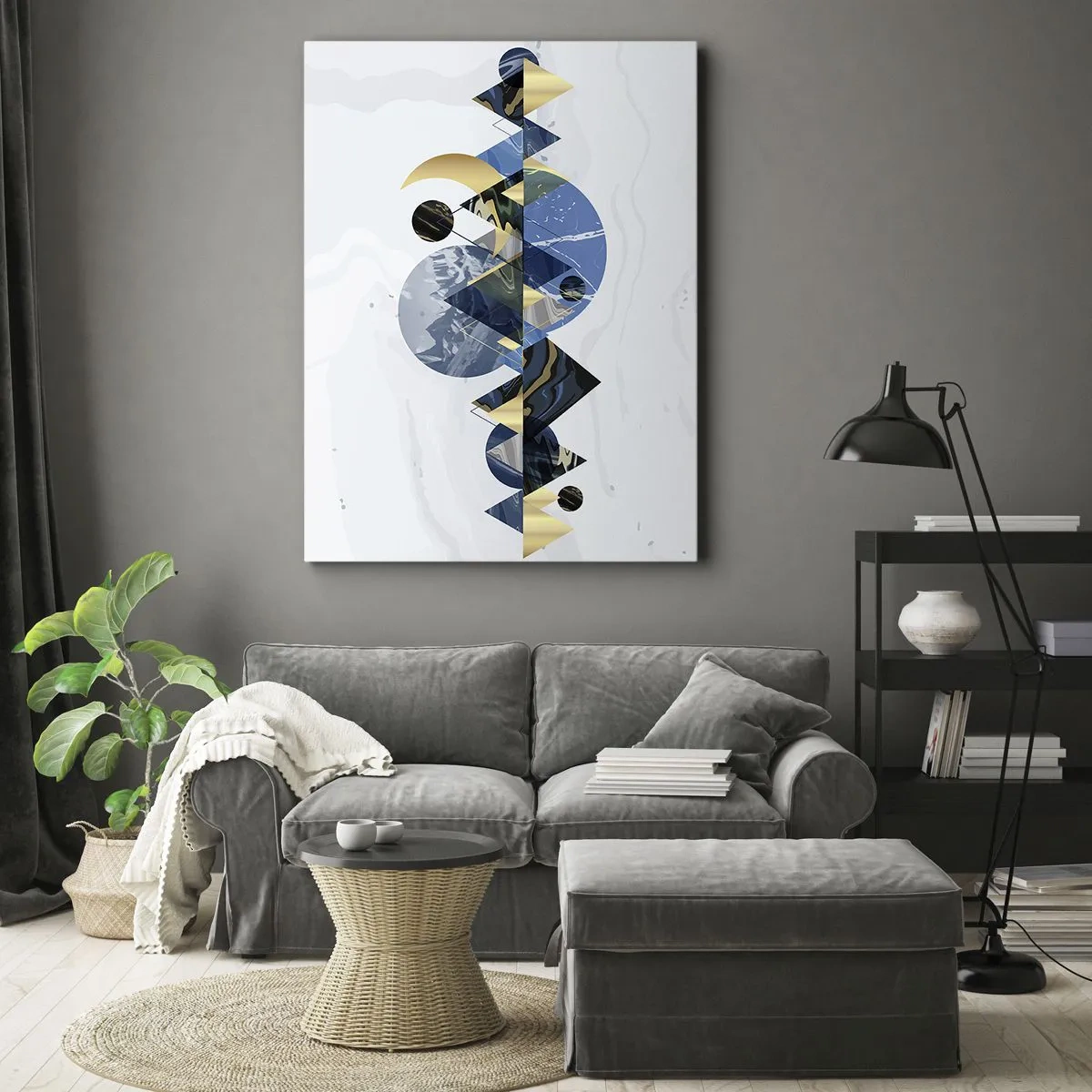 Schilderen op canvas - Geometrisch landschap - 50x70 cm