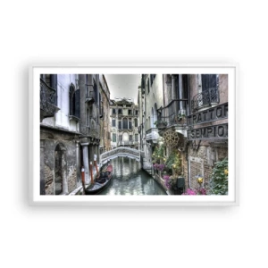 Poster in een witte lijst - Eeuwenlang in stille reflectie - 91x61 cm