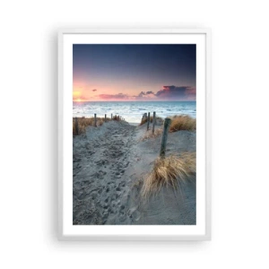 Poster in een witte lijst - Je liet een regenboog van licht stralend... - 50x70 cm