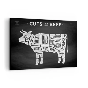 Schilderen op canvas - Slagers ABC - 120x80 cm