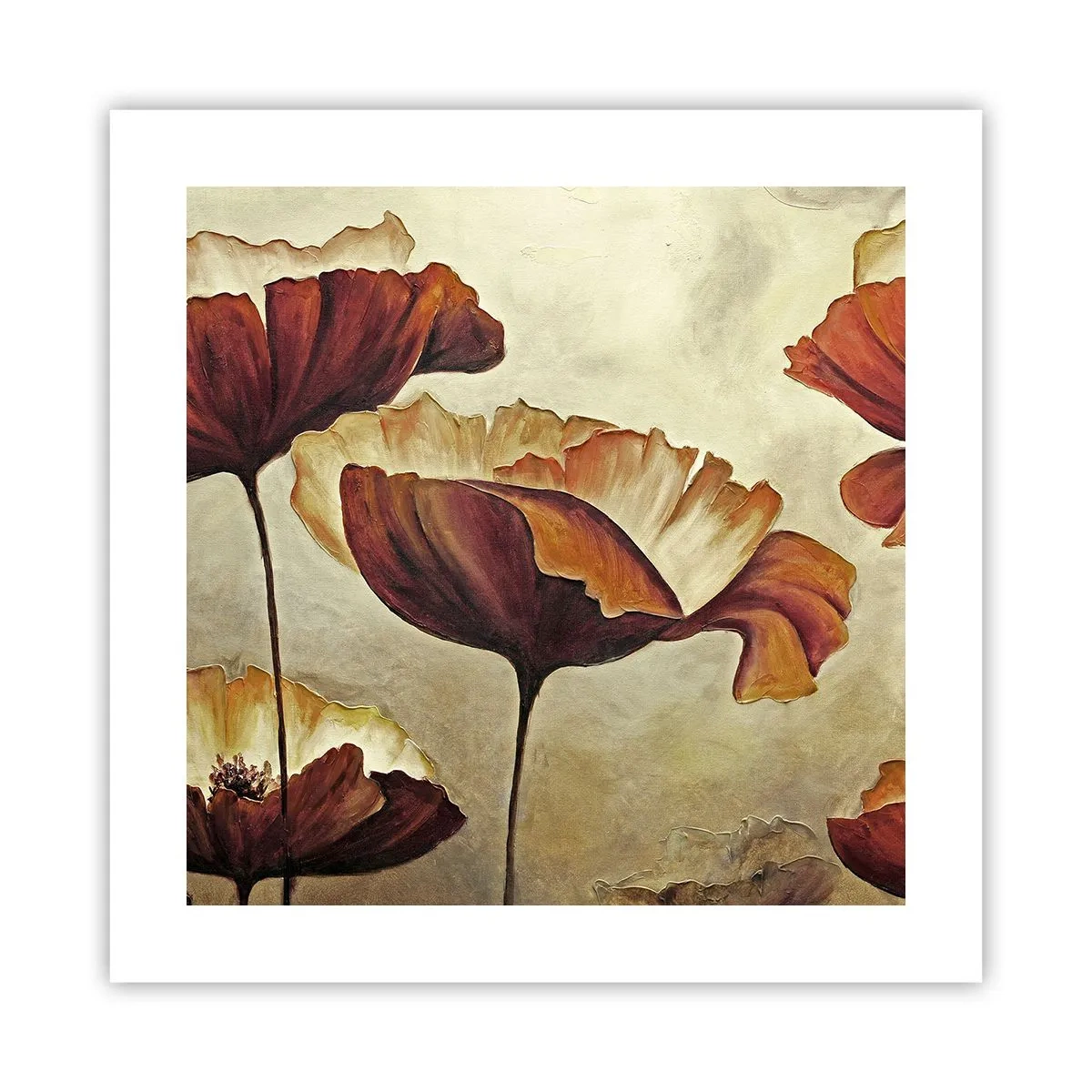 Poster - Golvend weiland - 40x40 cm