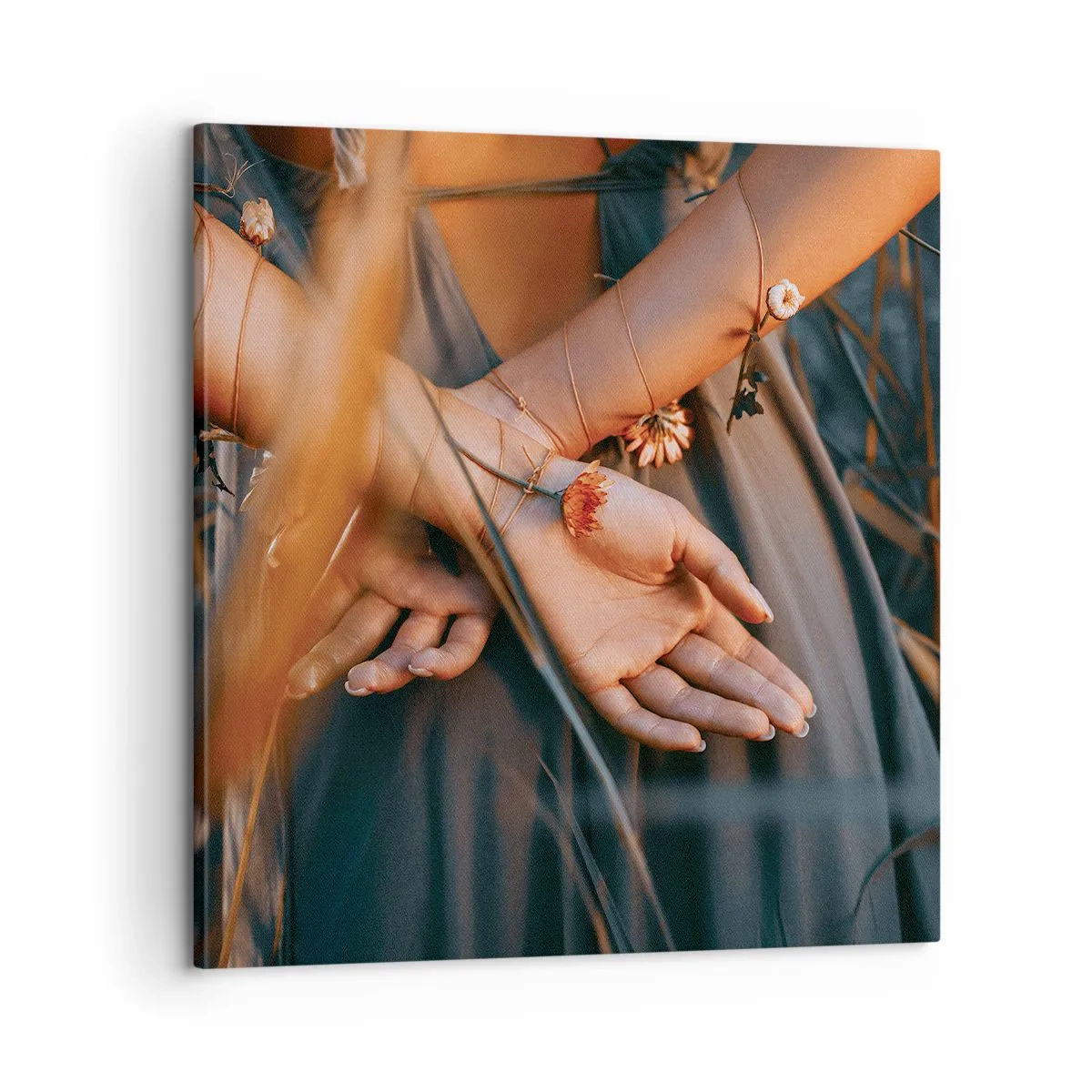 Schilderen op canvas - Verbonden met de natuur - 60x60 cm