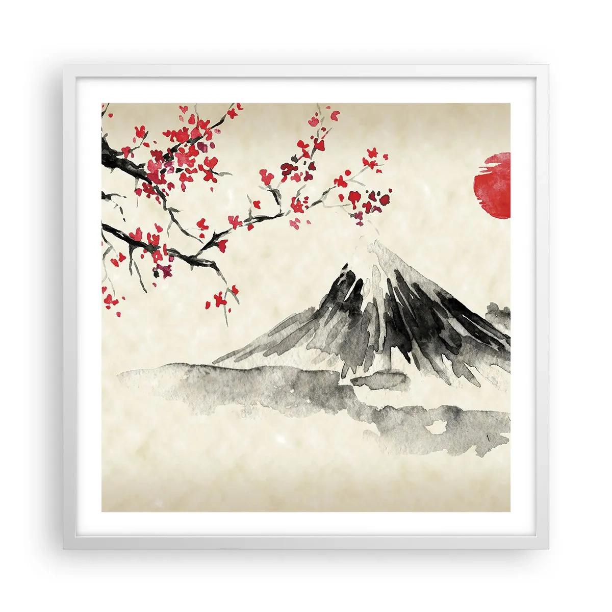 Poster in een witte lijst - Houd van Japan - 60x60 cm