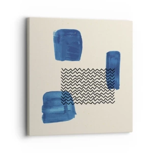 Schilderen op canvas - Een abstract kwartet - 30x30 cm