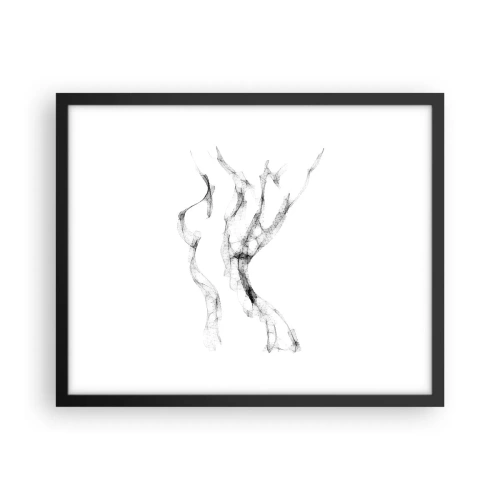 Poster in een zwarte lijst - Mooi en sterk - 50x40 cm