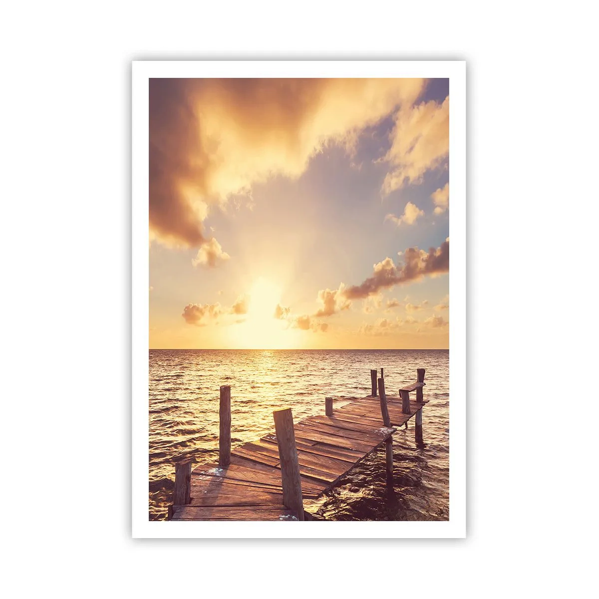 Poster - Het gouden land van zachtheid - 70x100 cm