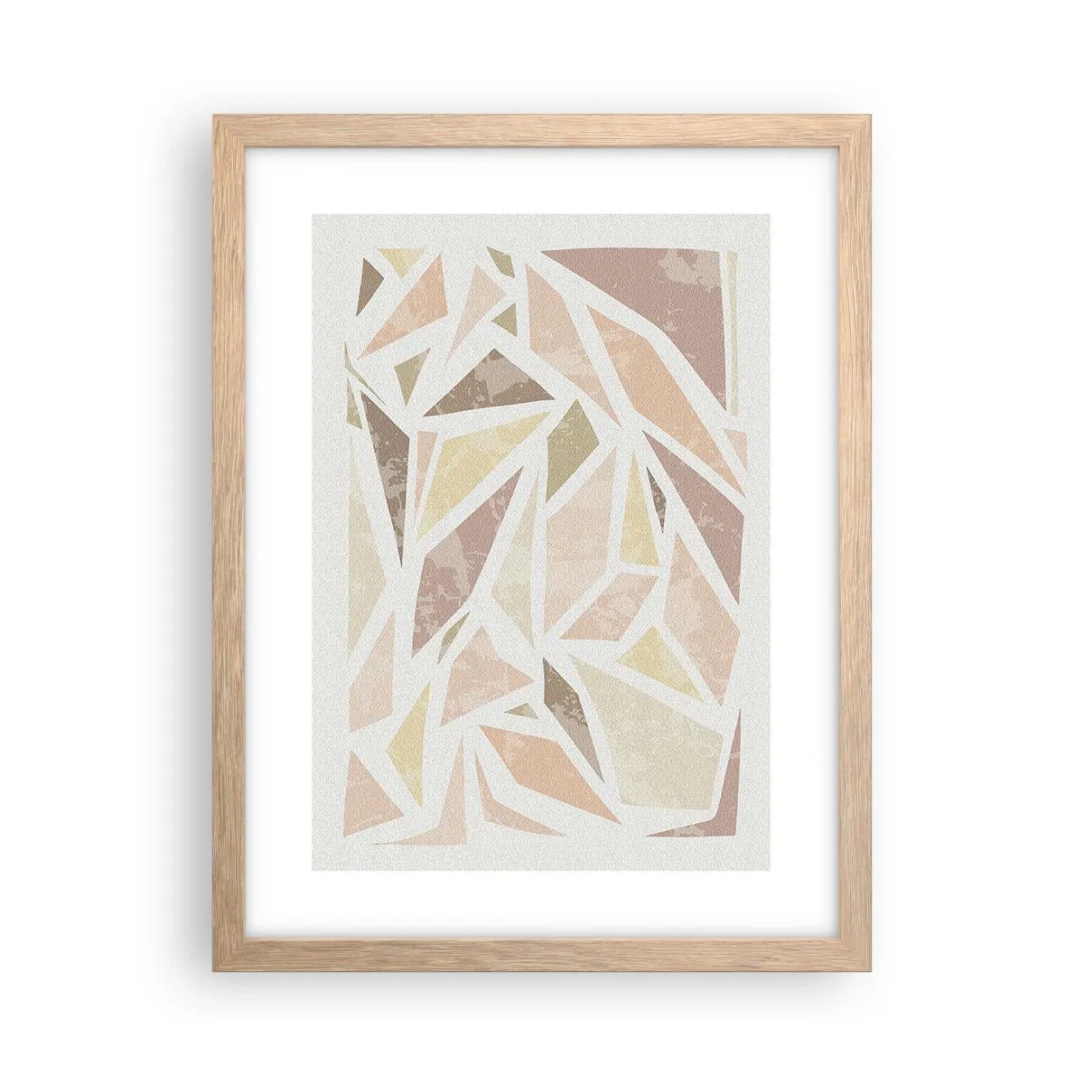 Een poster in een licht eiken lijst - Gebrandschilderd glas compositie - 30x40 cm