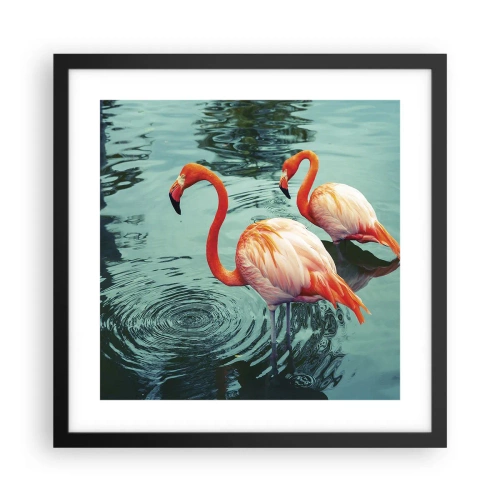 Poster in een zwarte lijst - We zijn nu in de mode - 40x40 cm