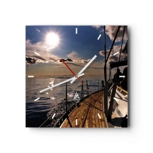 Wandklok - Klok - Zeilen naar de zon - 30x30 cm