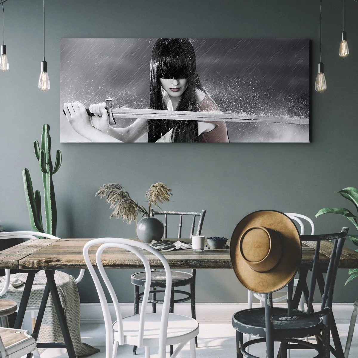 Schilderen op canvas - Mooi en gevaarlijk - 100x40 cm