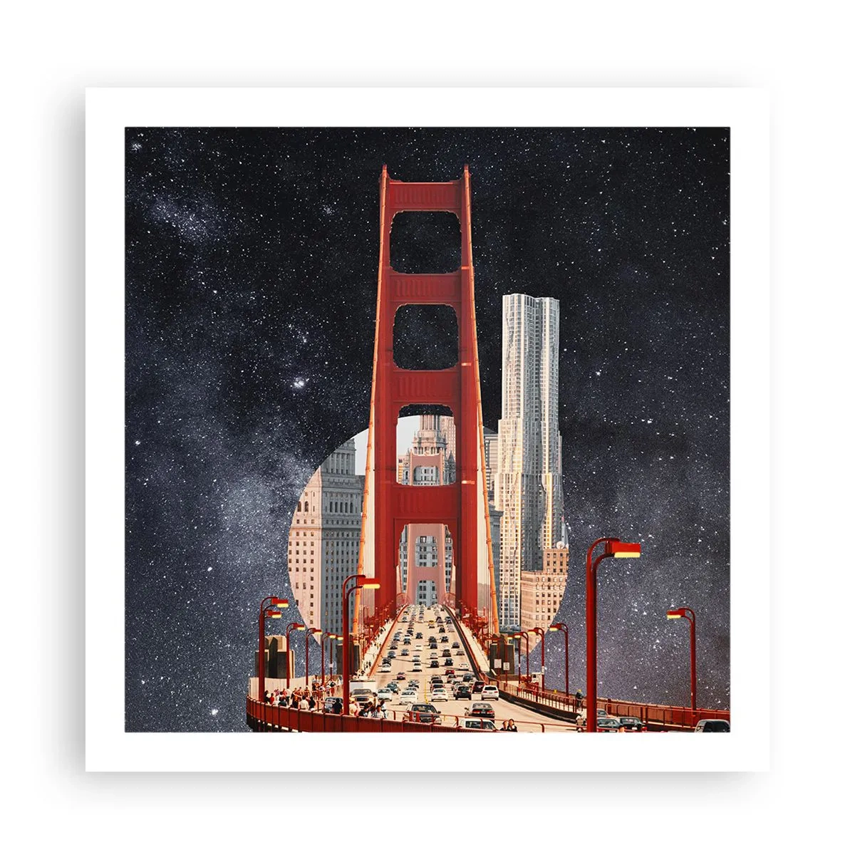 Poster - Altijd in het centrum - 60x60 cm