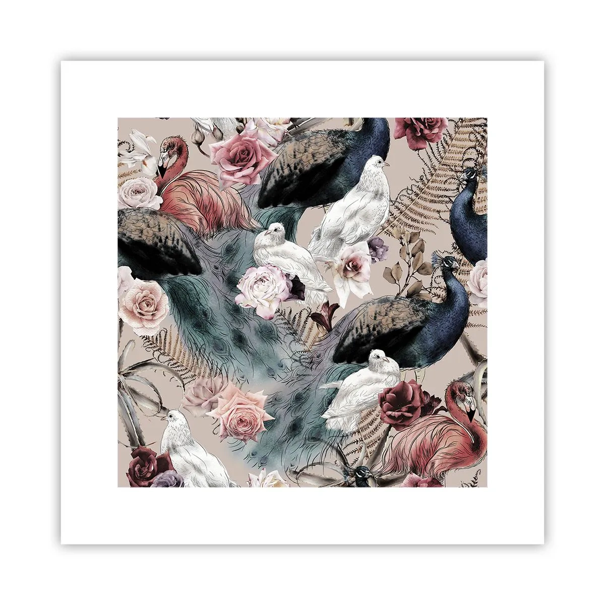 Poster - In de paleistuin - 30x30 cm