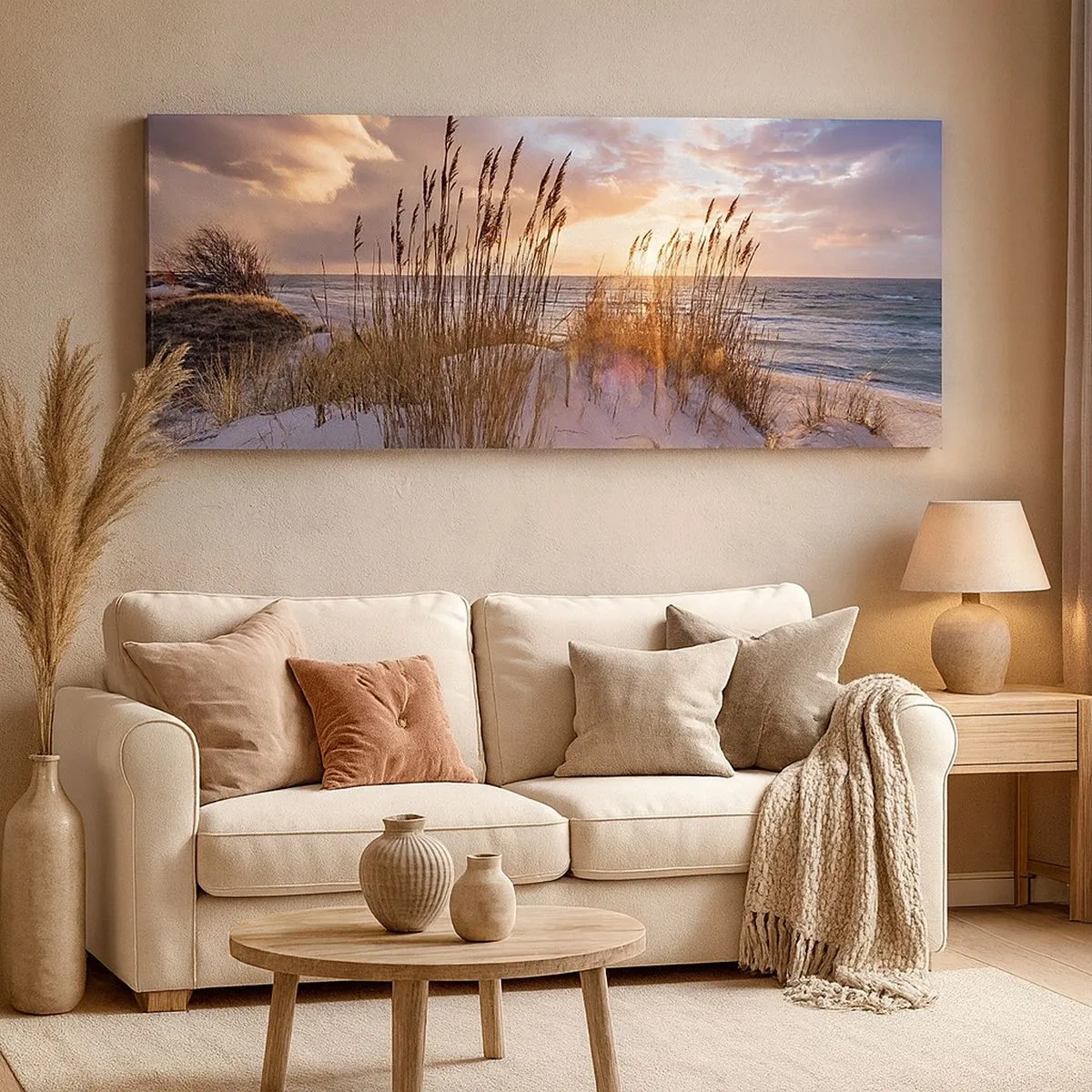 Schilderen op canvas - Afscheid van de zon en de wind - 100x40 cm
