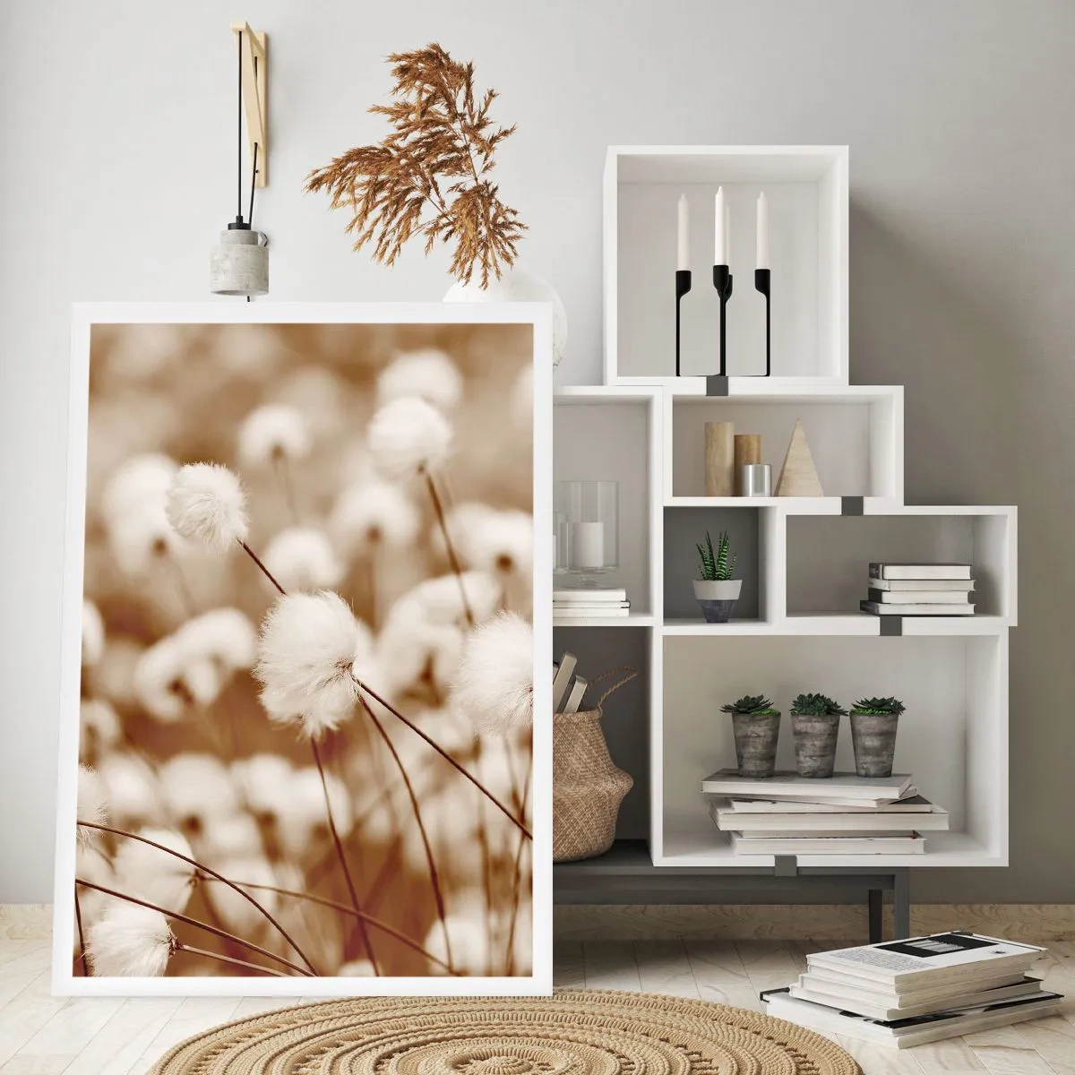 Poster - Pluizig korenveld - 61x91 cm