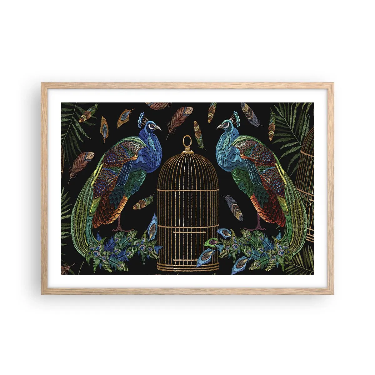 Een poster in een licht eiken lijst - In koninklijke gewaden - 70x50 cm