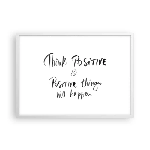 Poster in een witte lijst - Hoe leef je het leven? - 70x50 cm