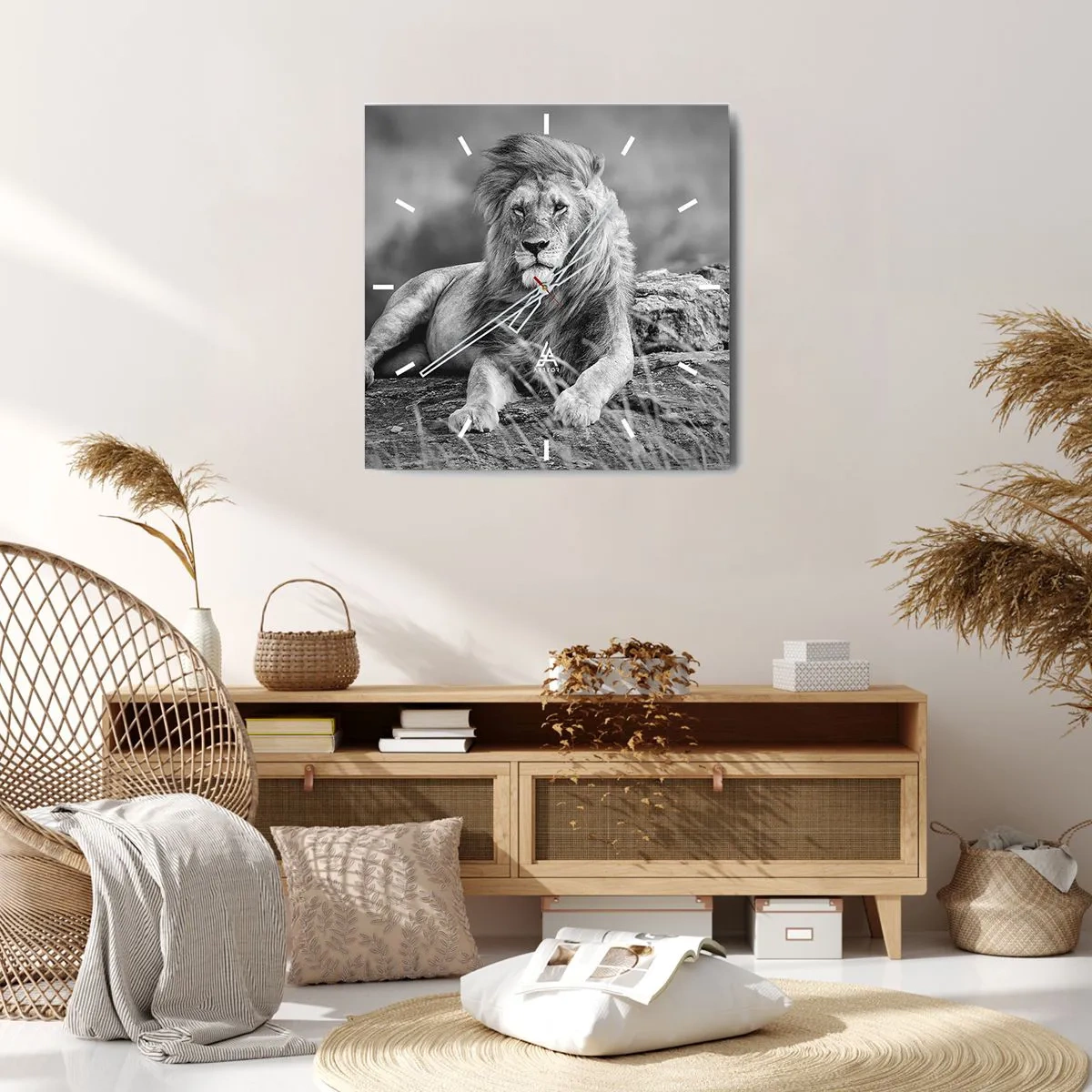 Wandklok - Klok - Koninklijke siësta - 40x40 cm