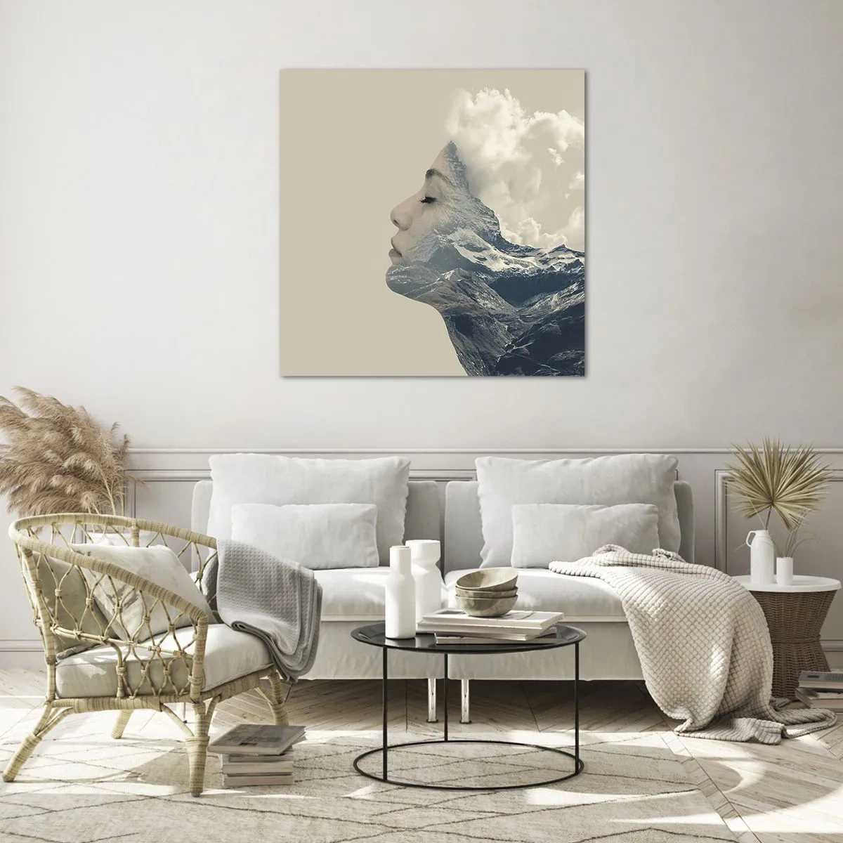 Schilderen op glas - De schoonheid van de elementen - 50x50 cm