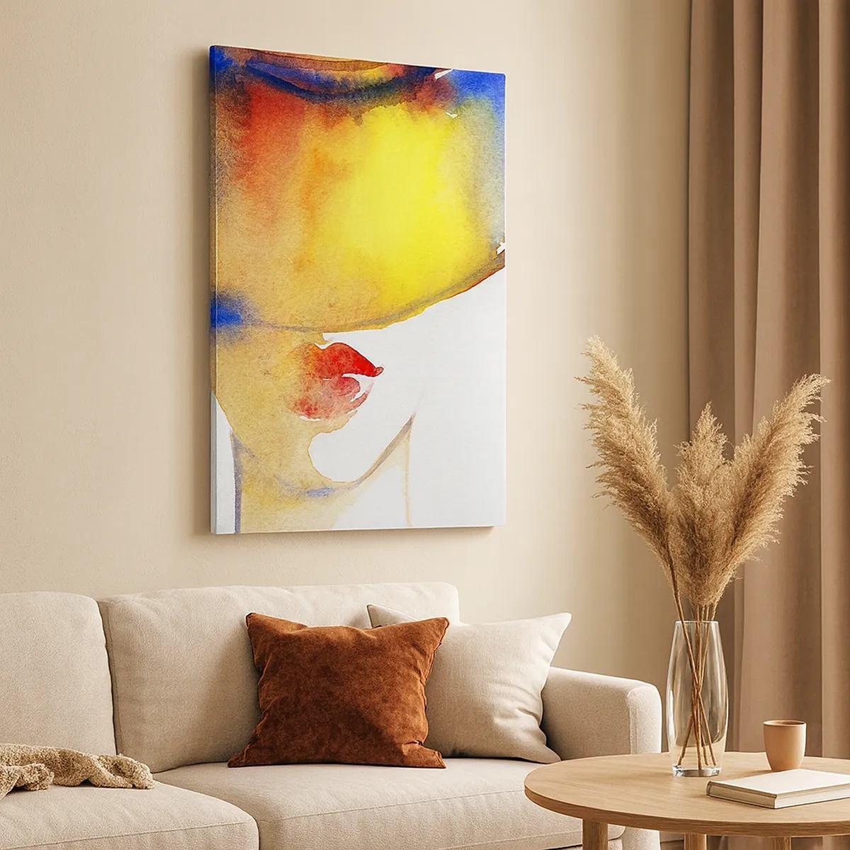 Schilderen op canvas - Portret van een dame - 50x70 cm