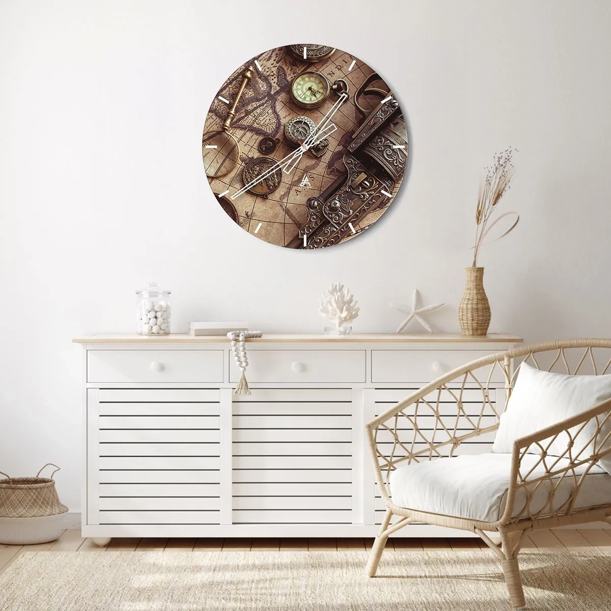 Wandklok - Klok - Avontuur roept - 40x40 cm