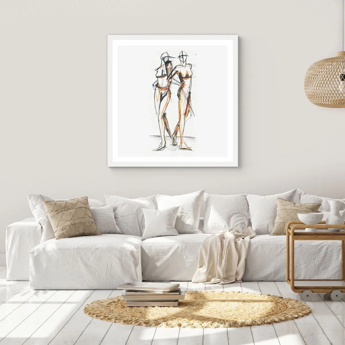 Poster in een witte lijst - Een studie van genade - 30x30 cm