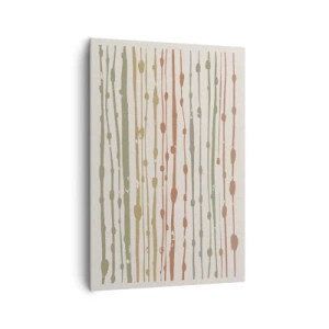 Schilderen op canvas - Muzieknotatie van kleuren - 70x100 cm